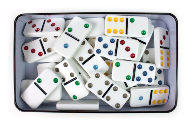 Επιτραπέζιο Domino Double Six Σε Μεταλλικό Κουτί