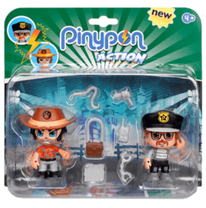 Giochi Preziosi Pinypon Action Φιγούρα 2τμχ - Καουμπόι & Αστυνομικός (700014492-1)