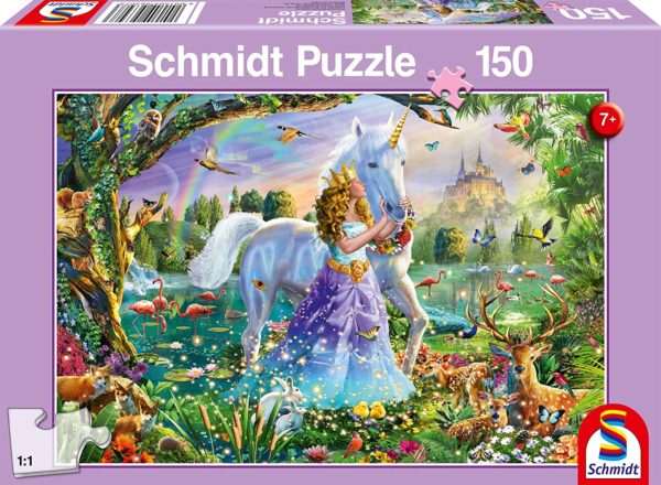 Schmidt Puzzle 150pcs Πριγκίπισσα Με Μονόκερο (56307), box