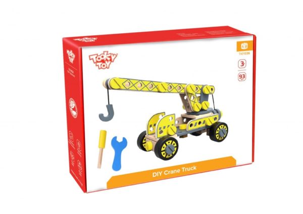 Tooky Toys Ξύλινη Κατασκευή Φορτηγό με Γερανό (TKF036)
