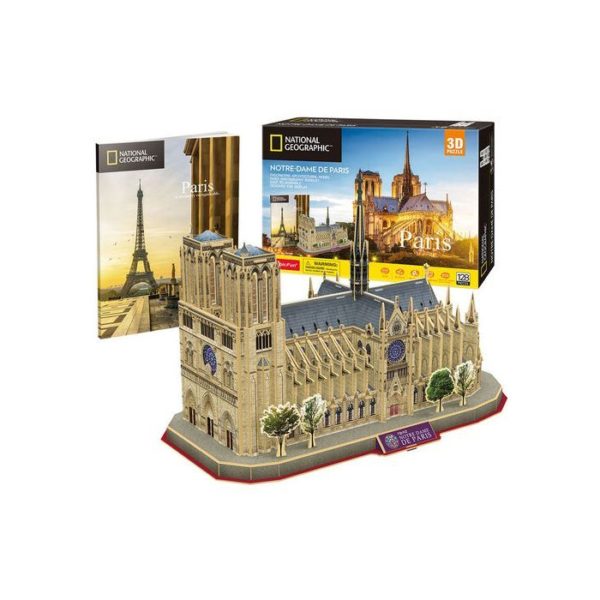 CubicFun 3D Puzzle 128pc, National Geographic Notre Dame De Paris (DS0986h)