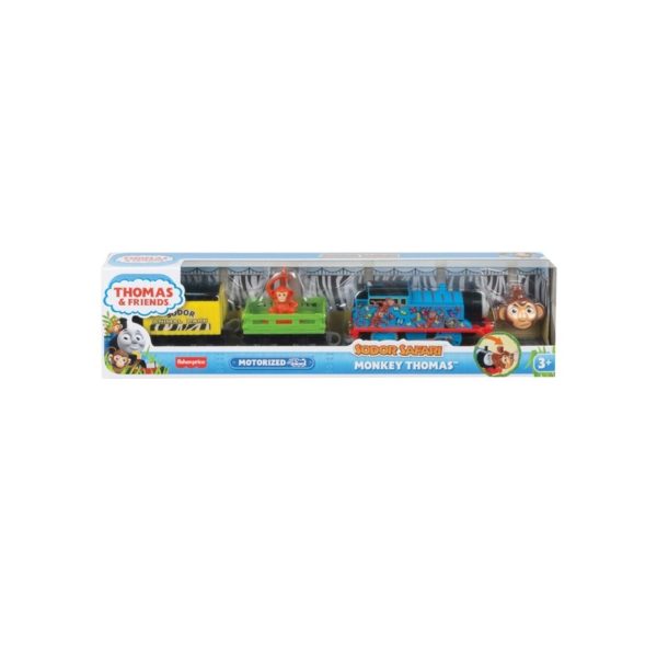 Fisher Price Thomas & Friends™ - Trackmaster Μηχανοκίνητο Τρένο Με 2 Βαγόνια, Sodor Safari Monkey Thomas (GLK70)