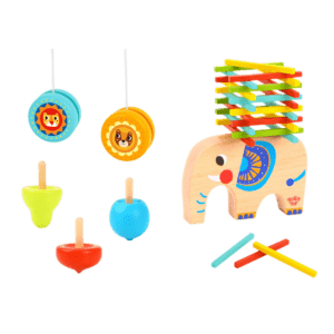 Tooky Toys Ξύλινος Ελέφαντας Σετ Παιχνιδιού (TL686)