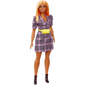 Mattel Barbie® Fashionistas™ 155 Original Με Ξανθά Μαλλιά & Καρό Φόρεμα (FBR37/GRB53)