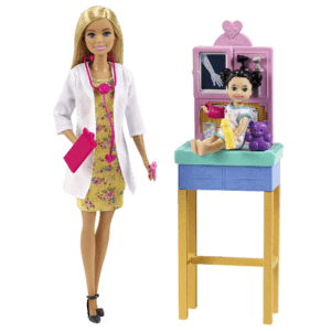 Mattel Barbie Σετ Επαγγέλματα Ξανθιά Κούκλα Παιδίατρος (DHB63/GTN51)