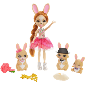 Mattel Enchantimals Royals Κούκλα & Οικογένεια Λαγουδάκια (GYJ08)