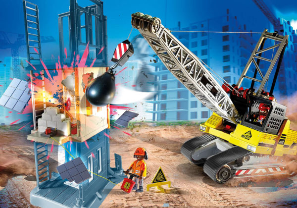 Playmobil City Action: Γερανός Κατεδάφισης Με Ερπύστριες Και Δομικά Στοιχεία (70442)