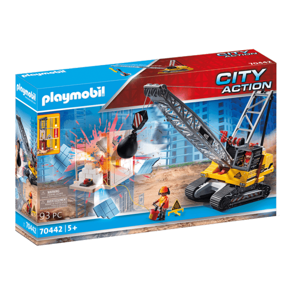 Playmobil City Action: Γερανός Κατεδάφισης Με Ερπύστριες Και Δομικά Στοιχεία (70442)