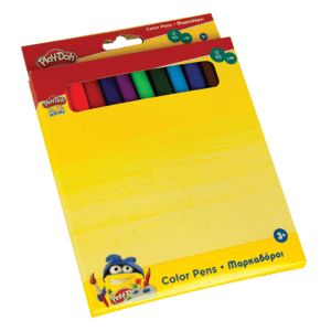 Play-Doh Λεπτοί Μαρκαδόροι 12 Χρώματα 3mm Tip (320-00000)