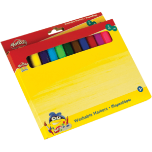 Play-Doh Χονδροί Πλενόμενοι Μαρκαδόροι 12 Χρώματα 6mm Tip (320-00002)
