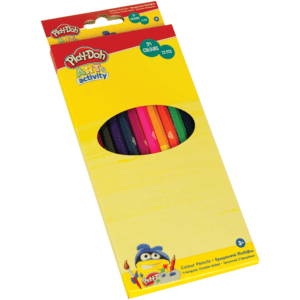 Play-Doh Τριγωνικές Ξυλομπογιές 2 Χρωμάτων, Με Διπλή Μύτη 12 τμχ, 24 Χρώματα (320-20004)