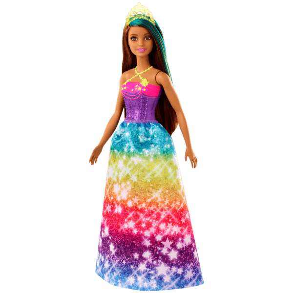 Barbie® Dreamtopia Κούκλα Πριγκίπισσα, Καστανή με Πράσινη Ανταύγεια (GJK14/GJK12)