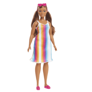 Mattel Barbie® Loves The Planet - Barbie Loves The Ocean Καστανά Μαλλιά Ριγέ Φόρεμα (GRB38/GRB35)