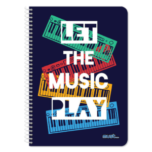 MUST Τετράδιο Σπιράλ Originals Let The Music Play 17x25 εκ. 4 Θεμάτων 120 Φύλλα (0050404)