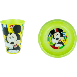 Mickey Mouse Set Πλαστικό Πιάτο Και Ποτήρι (B98224)