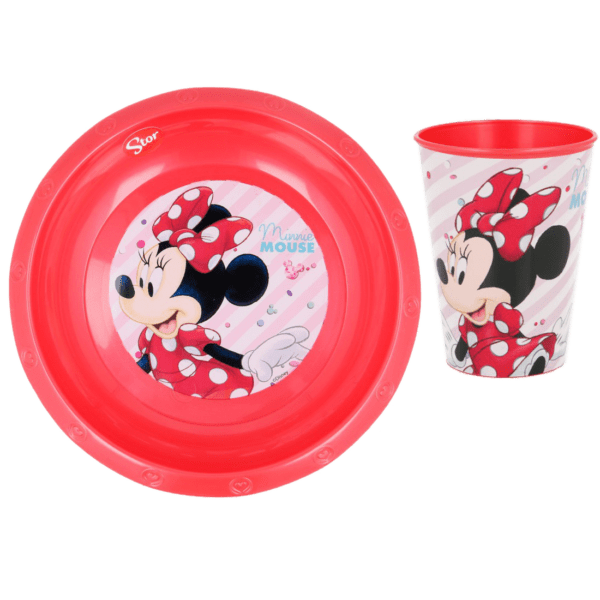 Minnie Mouse Set Πλαστικό Πιάτο Και Ποτήρι (B98225)