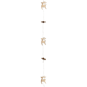 Ξύλινη Χριστουγεννιάτικη Γιρλάντα 'Ταρανδάκια' 110cm (608036)
