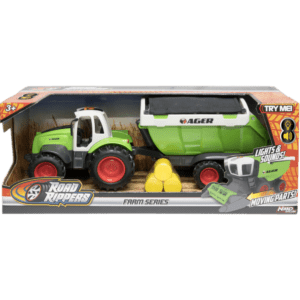 Road Rippers Farm Series, Tractor with Trailer Free Rolling Wheels With Lights & Sounds (20283/20280)
