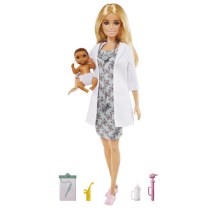 Mattel Barbie Σετ Επαγγέλματα Ξανθιά Κούκλα Παιδίατρος (GVK03)