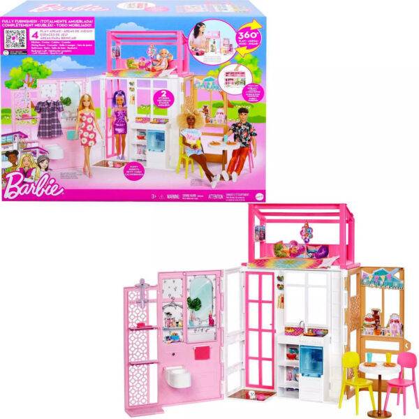 Mattel Barbie Σπιτάκι Βαλιτσάκι (HCD47)