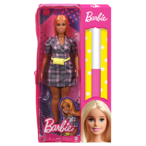 Λαμπάδα Barbie® Fashionistas™ 161 Original Με Ξανθά Μαλλιά & Καρό Φόρεμα (FBR37/GRB53)
