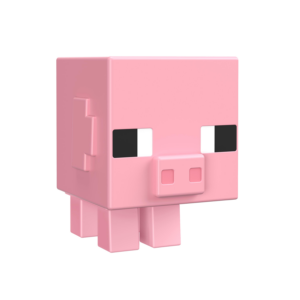 Mattel Minecraft - Mob Head Μίνι Φιγούρα Pig (HDV77/HDV64)