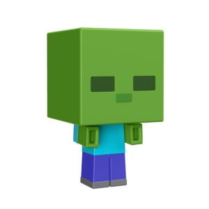 Mattel Minecraft - Mob Head Μίνι Φιγούρα Zombie (HDV78/HDV64)