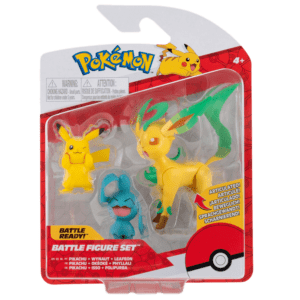 Jazwares Pokemon Battle Figure Set 3 pack - Pikachu, Wynaut & Leafeon (PKW0178)