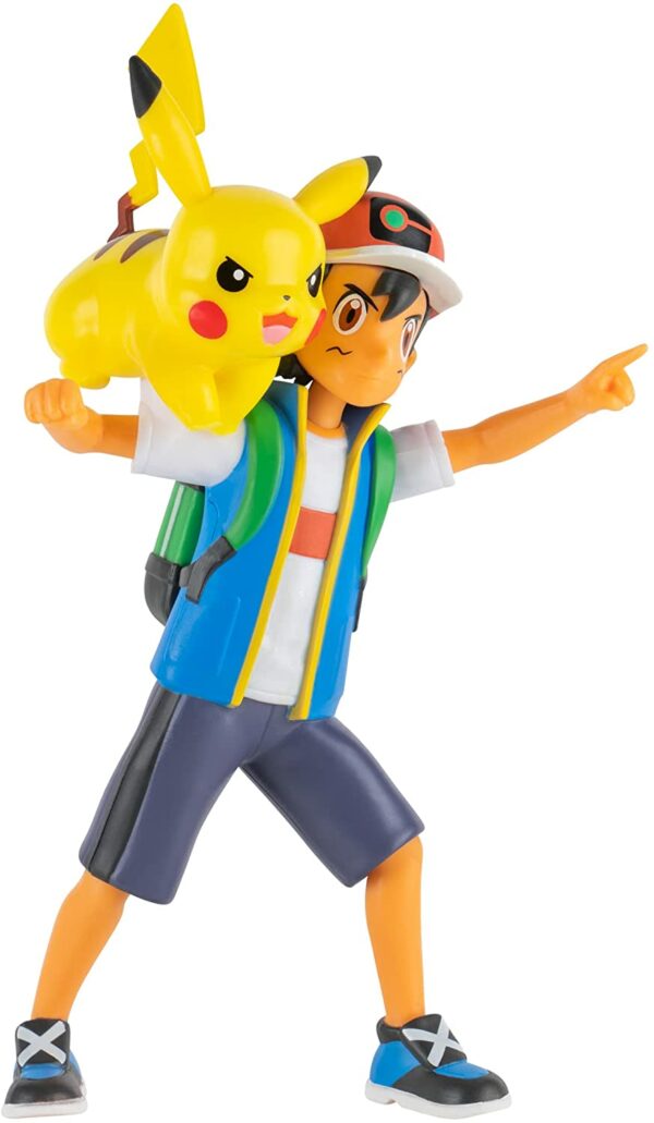 Jazwares Pokemon Battle Feature Figure - Ash & Pikachu 11 cm (PKW2473)