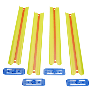 Mattel Hot Wheels Track Builder Νέες Ράγες Πίστας Κίτρινες Με Πορτοκαλί Λωρίδα (HGK09/HGK07)