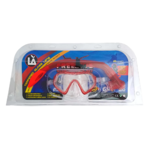 LA Σετ Παιδική Μάσκα Single Lense Tempered Glass & Αναπνευστήρας, Διάφορα Χρώματα (43417)