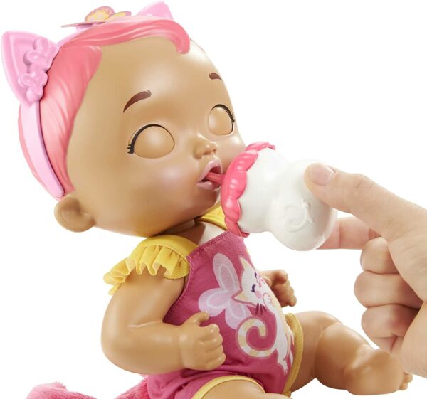 Mattel My Garden Baby™ Διαδραστικό Μωράκι Γατάκι Μαμ & Νάνι-Ροζ Μαλλιά 24m+ (HHP29/HHP27)