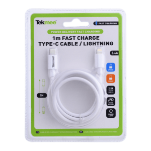 Tekmee 1m Fast Charge Type-C/Lightning Charge & Sync Cable (40430114)