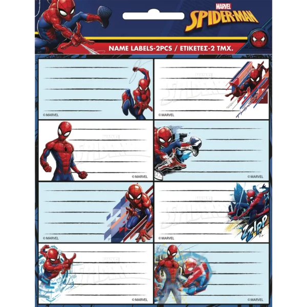 Gim Ετικέτες Αυτοκόλλητες Spider-Man 16τμχ (777-51946)