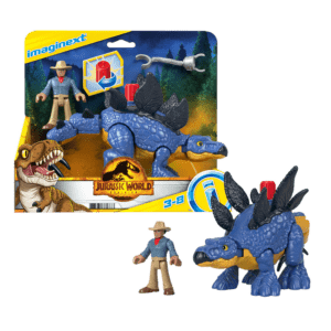 Fisher Price® Imaginext® Jurassic World™ Dominion, Stegosaurus Dinosaur And Dr. Alan Grant Figure Set (GVV64/GVV65)