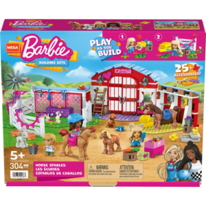 Mega Construx™ Barbie™ Φάρμα με Άλογα 304τεμ. (HDJ87)