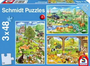 Schmidt Puzzle Φάρμα 3x48pcs (56353)