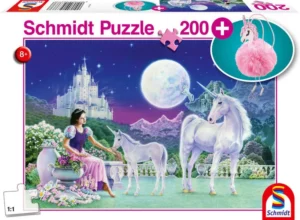 Schmidt Puzzle The Unicorn 200pcs και Λούτρινο Μπρελόκ (56373)