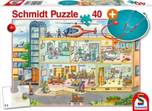 Schmidt Puzzle At the Children’s Hospital 40pcs και Πλαστικό Στηθοσκόπιο (56374)