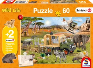 Schmidt Puzzle 60pcs Animal Rescue & 2 Φιγούρες Schleich (56384)