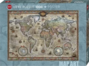 Heye Puzzle 1000pcs, Map Art: Retro World (29871)