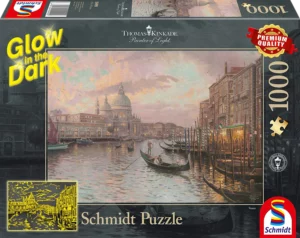 Schmidt Puzzle 1000pcs, Thomas Kinkade: in The Streets of Venice, Glow in The Dark (59499)
