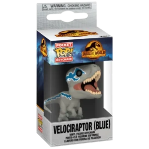 Funko Pocket Pop! Jurassic World: Dominion - Velociraptor (Blue) Vinyl Figure Keychain (55299)