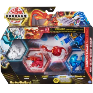 Spin Master Bakugan Legends: Collection Pack: Nova Nillious, Ultra Hydorous, Geogan Arcleon & Bakugan Cycloid (20140063)