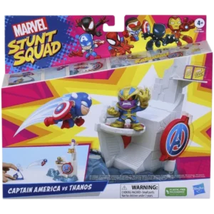 Hasbro Marvel Stunt Squad Tower Smash Playset Captain America vs Thanos (F7059/F6894)
