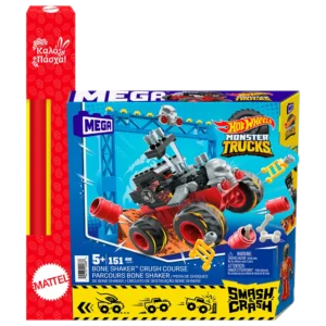 Παιχνιδολαμπάδα Mega™ Hot Wheels® Smash N Crash™ Bone Shaker™ Crush Course 151 pcs (HKF87)