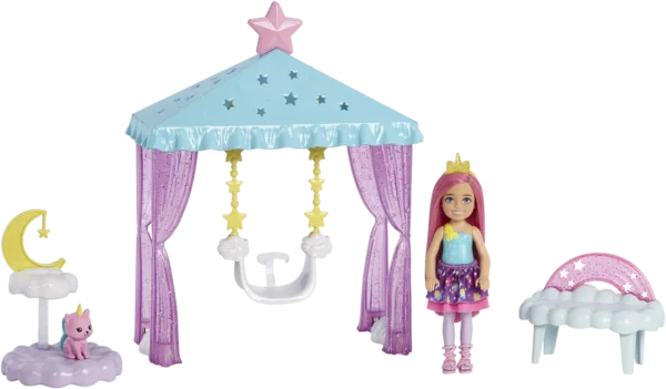 Barbie Club Chelsea Dreamtopia: Chelsea Doll Nurturing Fantasy Playset (HLC27)