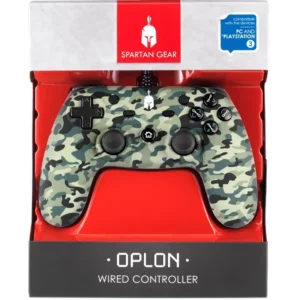 Spartan Gear - Oplon Wired Controller Green Camouflage PC/PS3 (SGCPCPS303O)