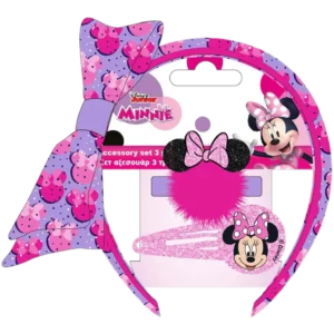 Disney Minnie Mouse Στέκα με Φιόγκο και Κοκαλάκια σετ 3τεμ. (0563148)