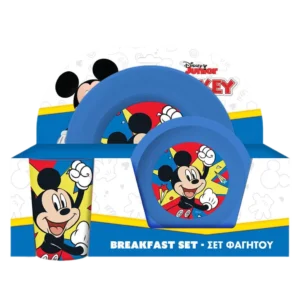 Disney Mickey Mouse Σετ Φαγητού PP, 3 Τεμ. Μπωλ Πιάτο Και Ποτήρι (0563781)